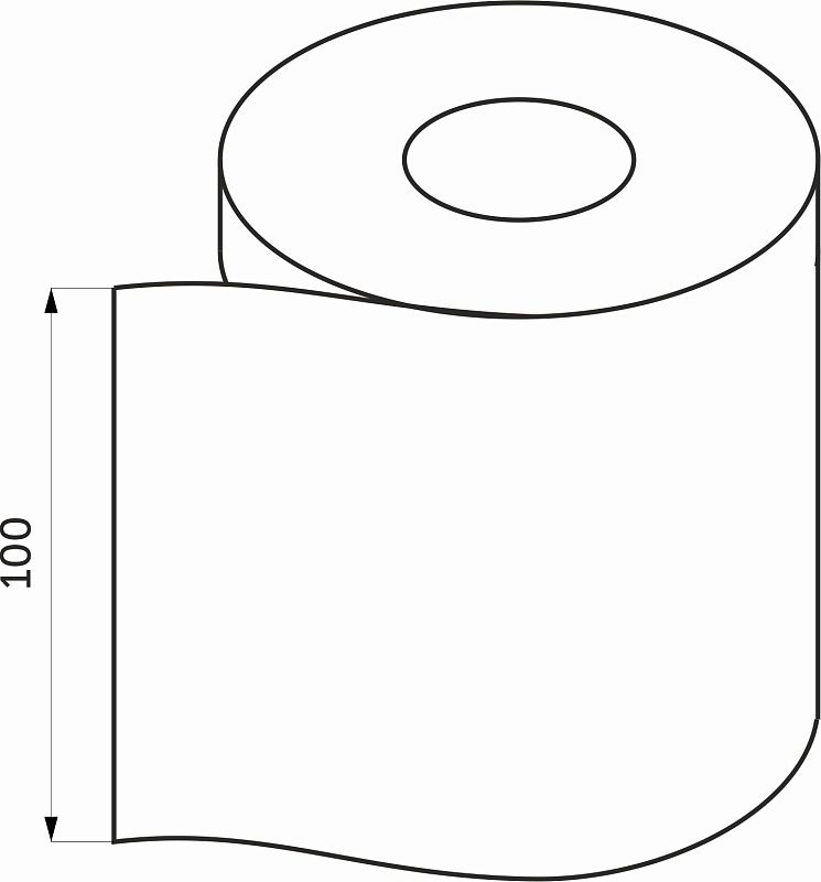 Стретч-пленка первичка ширина 10 см, 23мк, 150 метров RU 85022