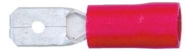 Разъем штыревой изолированный 6,3х0,8 мм, 0,5 - 1,5 кв. мм, красный WUMAX 15589441
