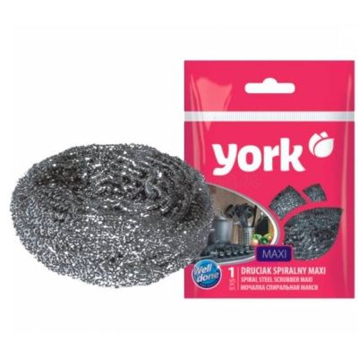 Губка для посуды металлическая МАКСИ спиральная d=8см 1шт/упак