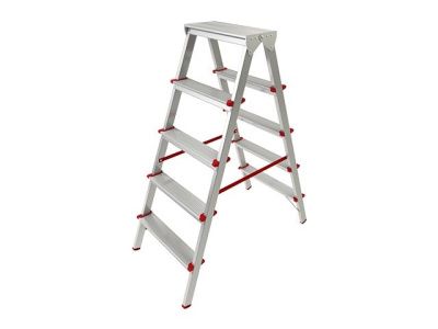 Лестница-стремянка алюм. двухсторонняя 110 см 5 ступ. 4,2кг Pro Startul ST9941-05