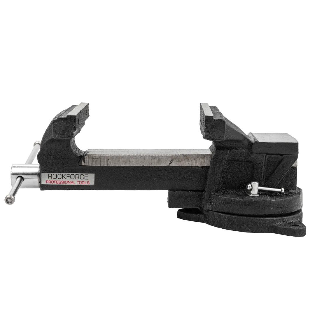 Тиски стальные поворотные с наковальней 8'', 200 мм RockForce RF-6540108