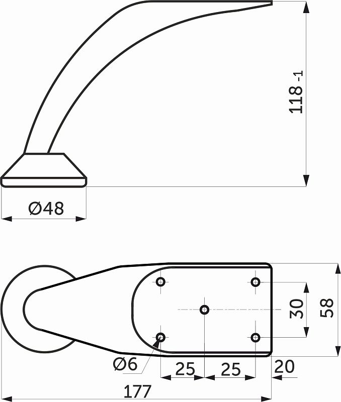 Опора мебельная мет. D-01 h120 хром AKS 22625