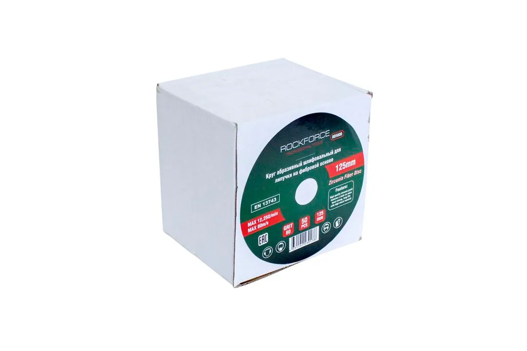Круг абразивный шлифовальный 125 мм P80 RockForce RF-BD580D