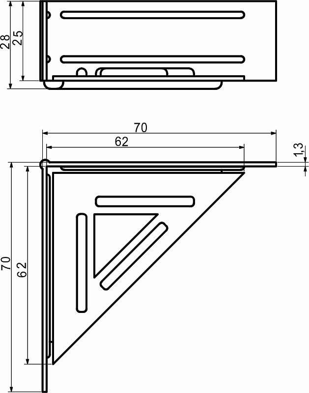 Уголок упаковочный пластиковый 28*70, БП,127,000, BY 79212