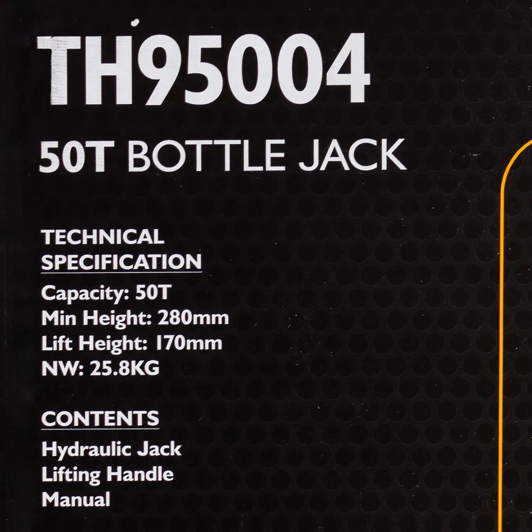Домкрат бутылочный 50 т 280-450 мм с клапаном JCB JCB-TH95004