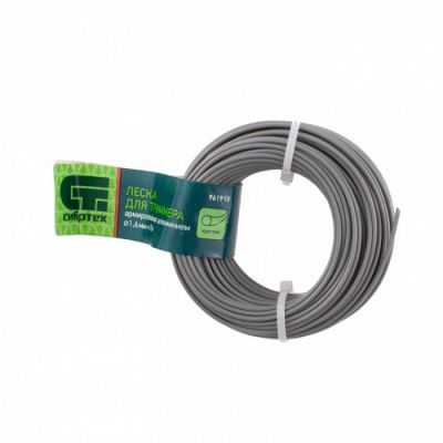 Леска для триммера круглая, армированная алюминием, Сибртех