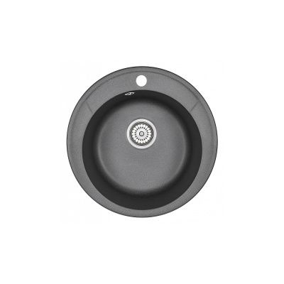 Мойка кварцевая, круглая, ST-4802, D 480, черный, Granula 106501
