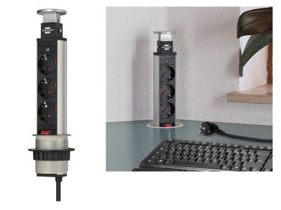 Удлинитель-башня 2м встраиваемый в столешницу Brennenstuhl 1396200003