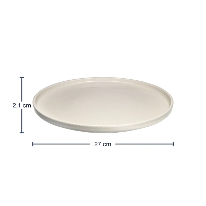 Тарелка керамическая "ROMA", 27 см, кремовый