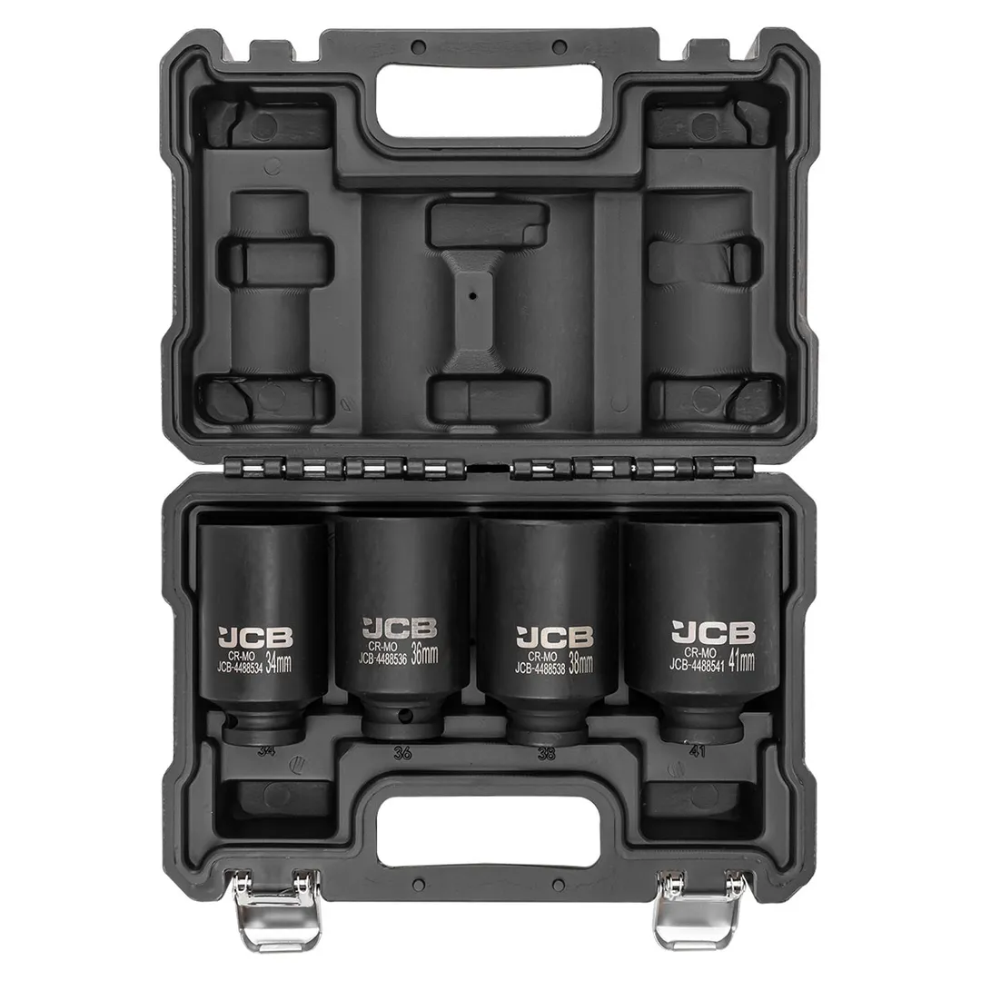 Набор головок ударных глубоких 34, 36, 38, 41 мм 4 пр 1/2'' 12-гр JCB JCB-4045-9MPB