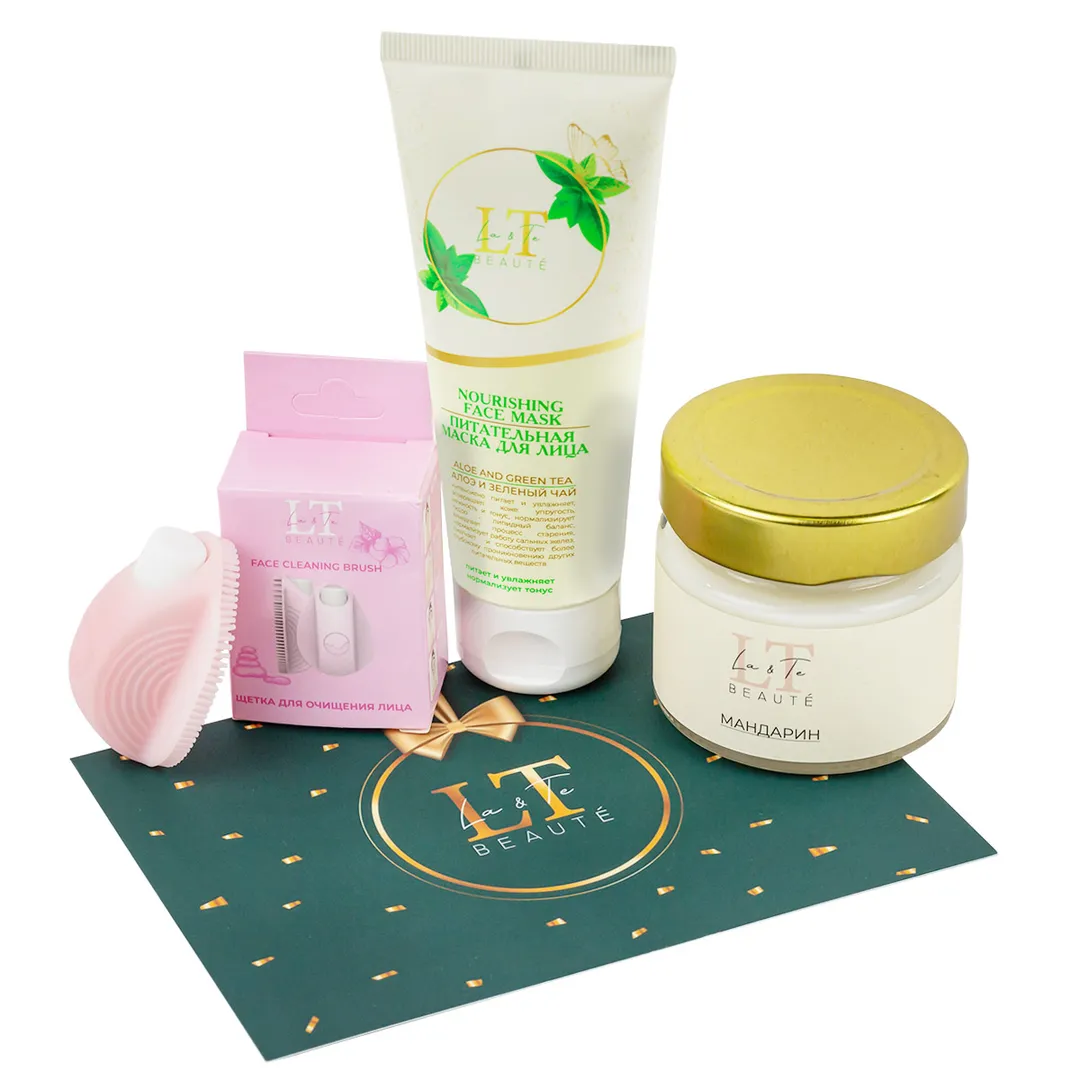 Набор 4, SPA свеча 0042, щетка для лица CL1, маска для лица 2159 La and Te beaute SP-8..