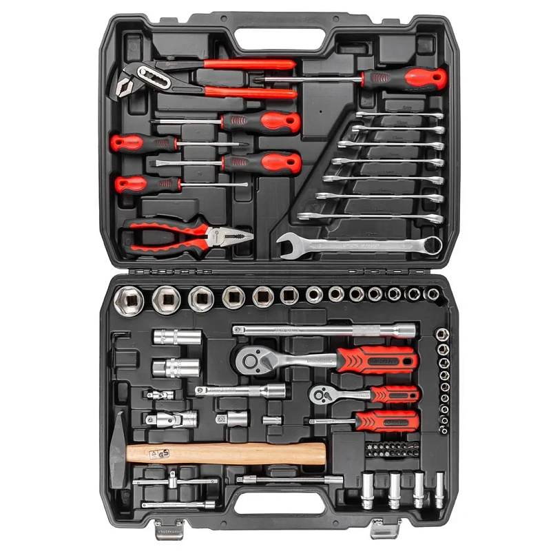 Набор инструментов 77 пр. 1/4"&1/2", 6-гр. ForceKraft FK-4772-5