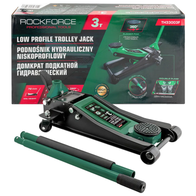 Домкрат подкатной гидравлический 3 т, 72-460 мм RockForce RF-TH33003F