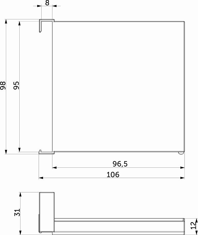 Делитель продольный Evolution белый SLIMBOX EVOLUTION 117365