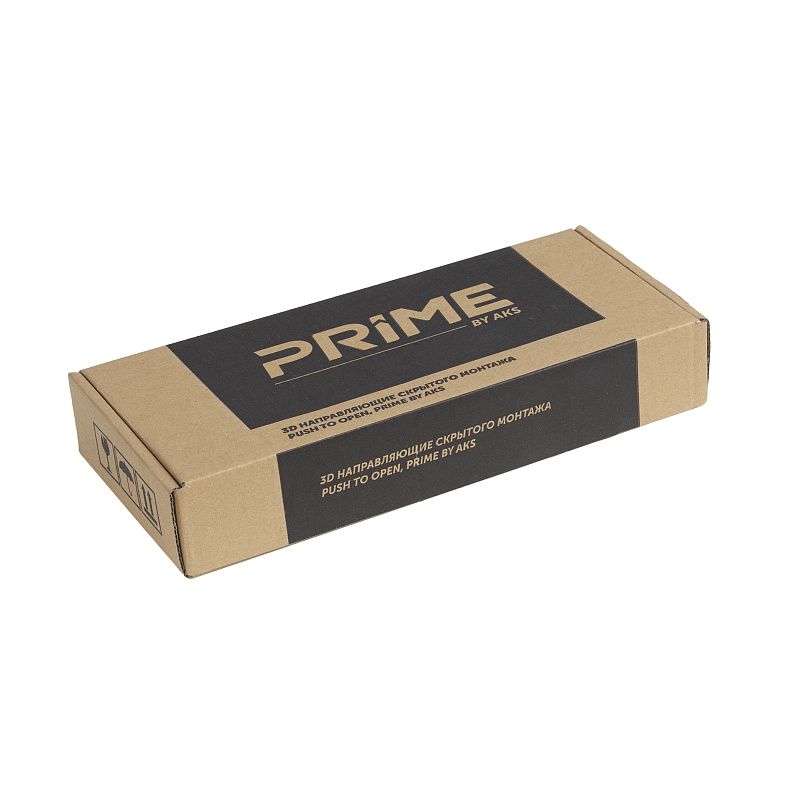 Направляющая скрытого монтажа L-400 push to open ДСП до19mm с замками 3D полное выдвижение PRIME by AKS 113661