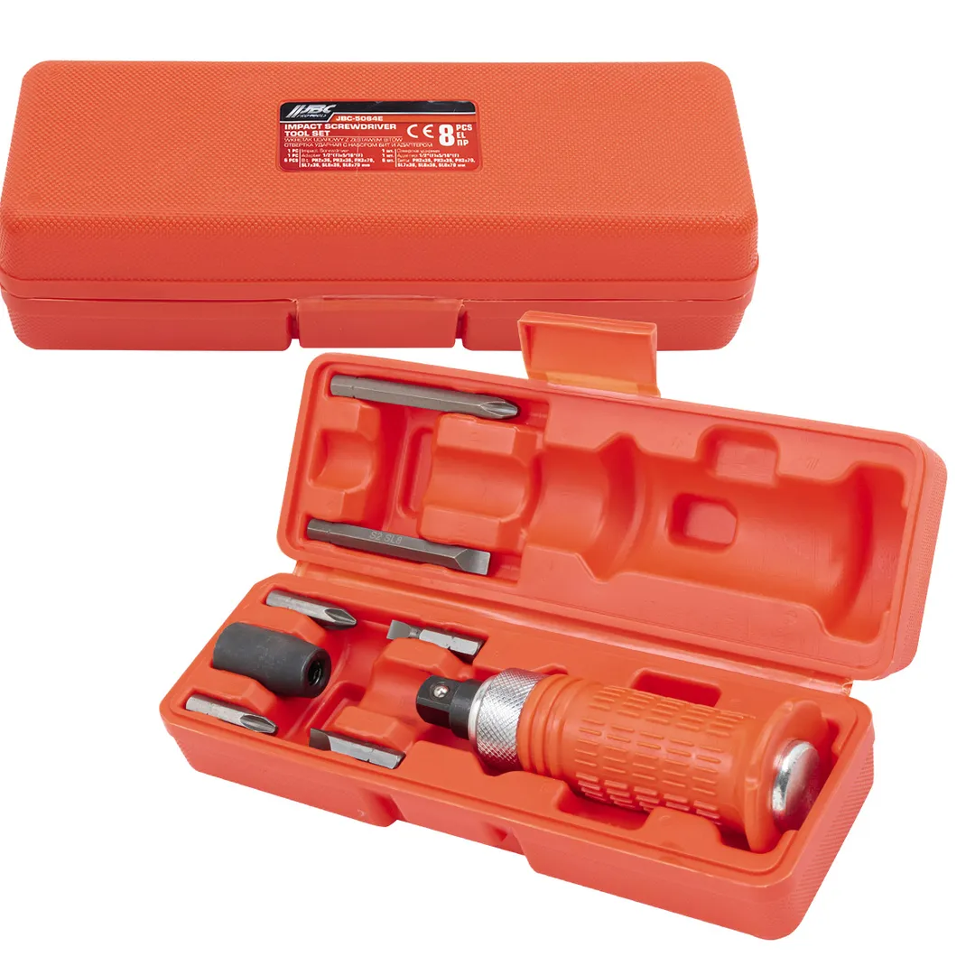 Отвертка ударная с набором бит PH, SL и адаптером 8 пр JBC JBC-5064E