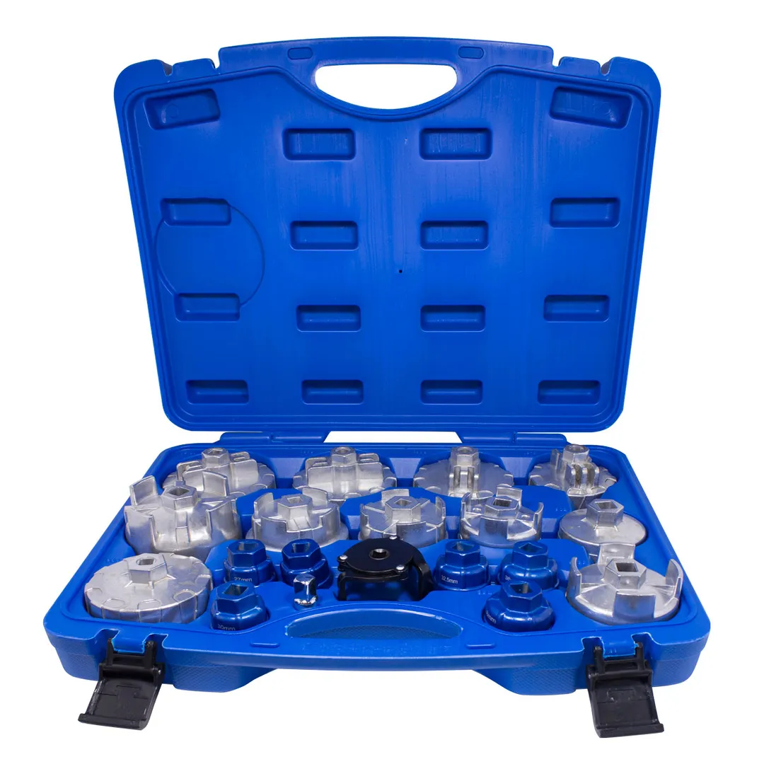 Набор съемников масляных фильтров, 19 пр. (съемник ''краб''-1шт, съемник ''крышка''-17шт) ForceKraft FK-61919