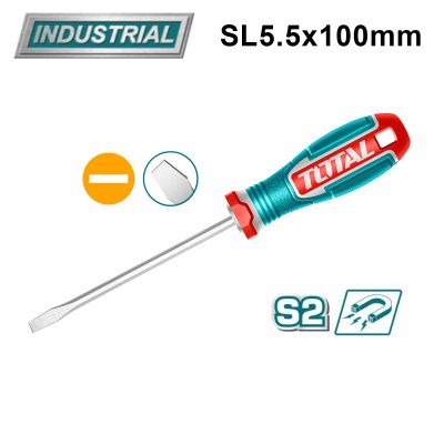 Отвертка шлицевая SL5.5 100 мм TOTA LTSDSL5100