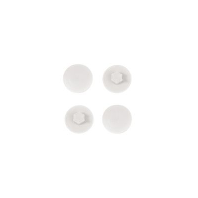 Заглушка пластик к конфирматам белый, 02, упак.-40шт., PL 39258