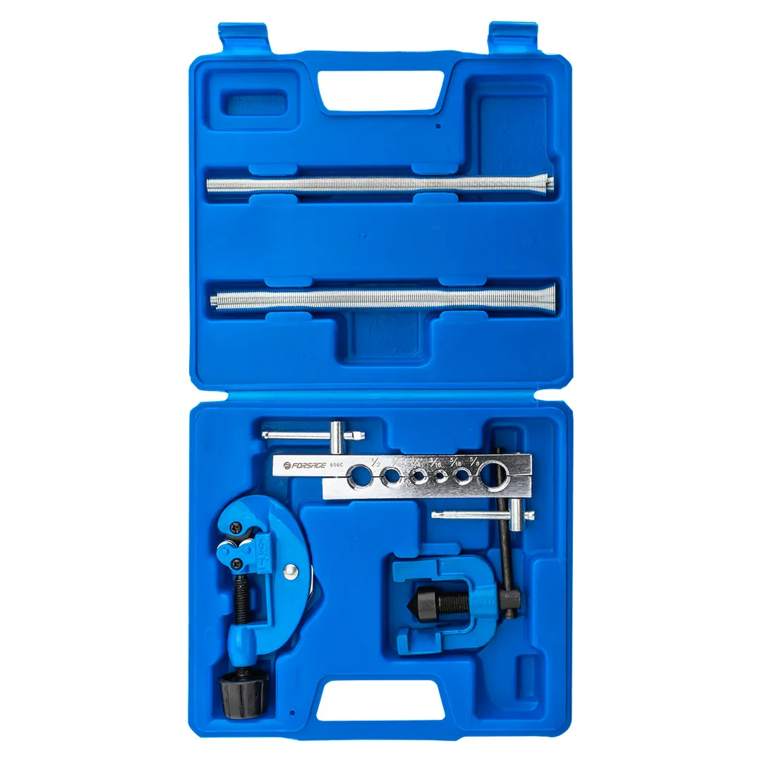 Набор инструментов для развальцовки, гибки и резки трубок 3/16,1/4,5/16,3/8,1/2,5/8'' 6 пр Forsage F-656C