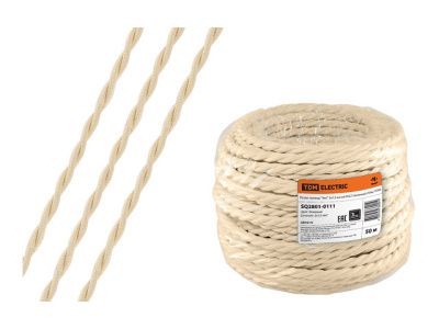 Ретро провод "Эко" 3х1,5 витой бежевый (50м) TDM SQ2801-0113