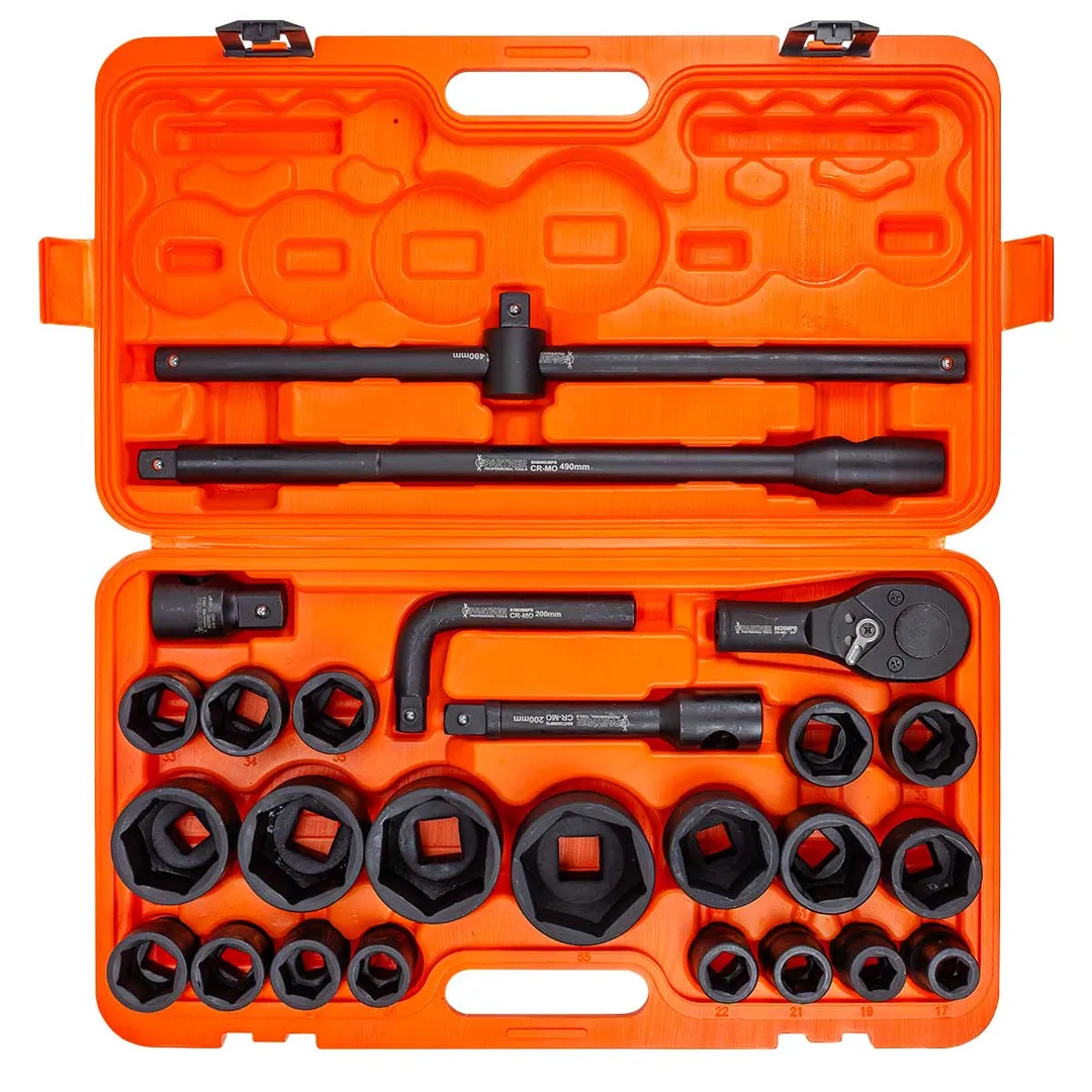 Набор инструментов ударных 26 пр. 3/4'' 6-гр. Partner PA-68262-5MPB