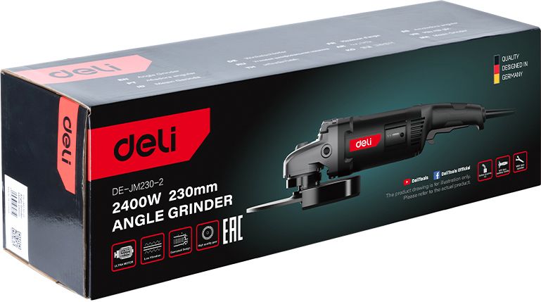 Угловая шлифмашина Deli RS EDE-JM230-2E 2400 Вт, 230 мм