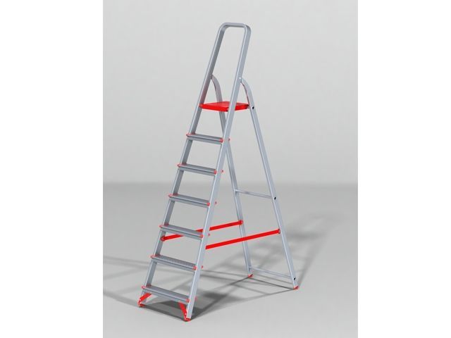 Лестница-стремянка алюм. проф. 147 см 7 ступ. 5,7 кг NV300, макс. нагрузка 225 кг Новая Высота 3110107