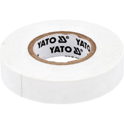 Изолента ПВХ белая 15 мм х 20м х 0,13 мм Yato YT-81596