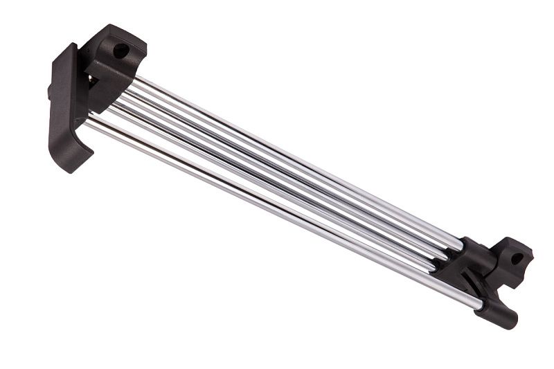 Выдвижная вешалка L-350 усиленная с ручкой, полая трубка, хром/черный REJS 73383