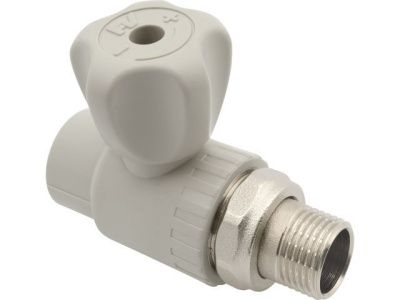 Кран шар. ПП для радиатора 25х3/4", сер. FV Plast AA289025034
