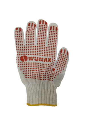 Перчатки трикотаж. WUMAX х/б, ПВХ, 5 нитей, 10 класс, 150 текс, белые WÜRTH 2899400135
