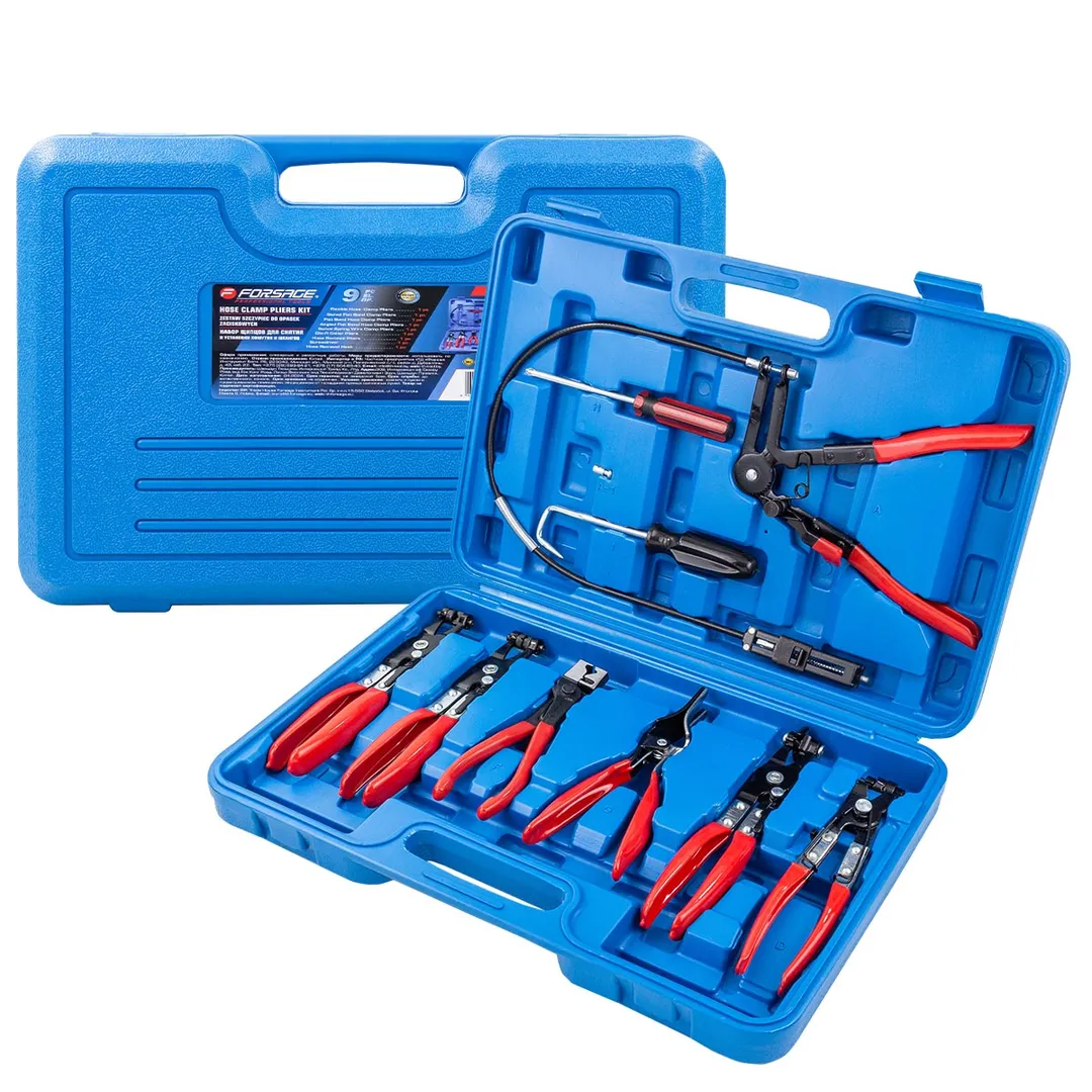 Набор щипцов для снятия и установки хомутов и шлангов 9 пр Forsage F-909G3