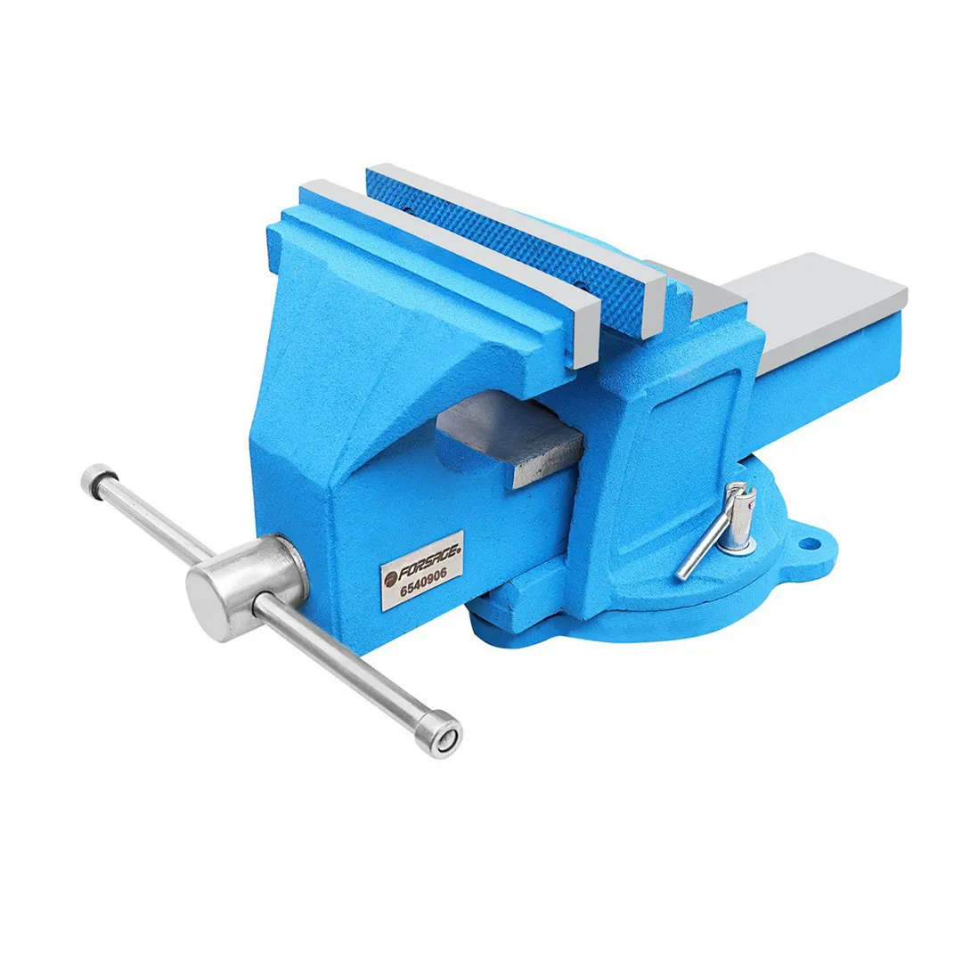 Тиски стальные усиленные поворотные с наковальней 150 мм Forsage F-6540906