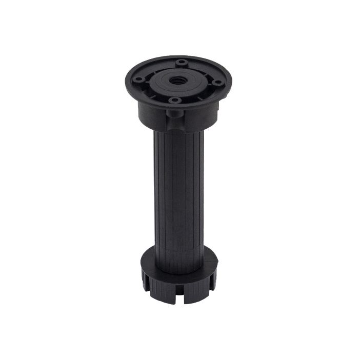 Опора кухонная пласт. h150 трехсоставная, черный (1уп=200шт) AKS 86503