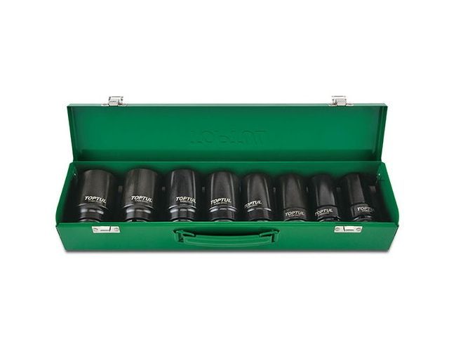 Набор ударных головок 6-гр. 8 пр. 8-19 мм 3/4'' Toptul GDAD0807