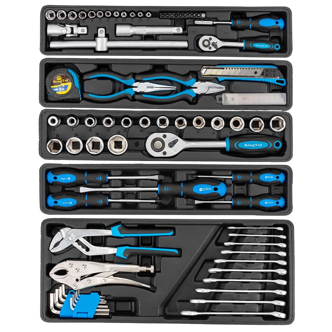 Набор инструментов 83 пр 1/4''&1/2'' 6-гр KINGTUL KT-4087C