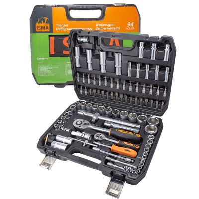 Набор инструментов 94 пр. 1/4''&1/2'', 6-гр. ISMA ISMA-4941-5