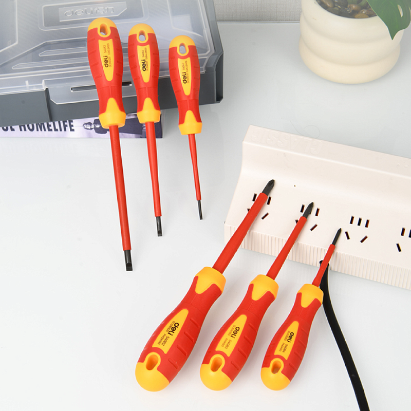 Набор диэлектрических отверток 3 SL, 3 PH 6 пр Deli YS EDL510006T