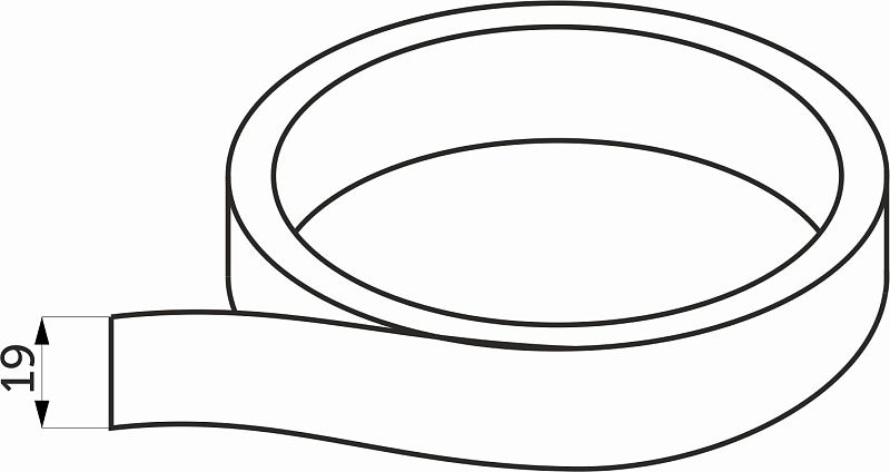 Двухсторонняя клейкая лента на вспененной основе 19мм*10м, BY 61616