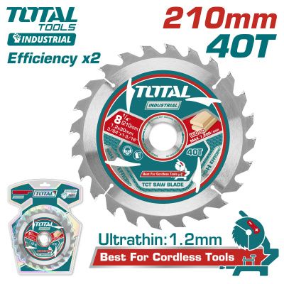 Диск пильный 210x25,4 мм 40T TOTAL TAC2332103