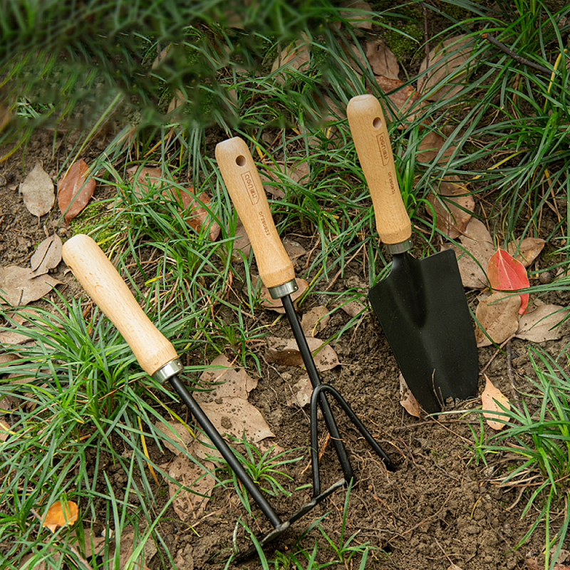 Набор садовых инструментов Deli GS DL580833, 310 мм, 3 шт., деревянная рукоятка