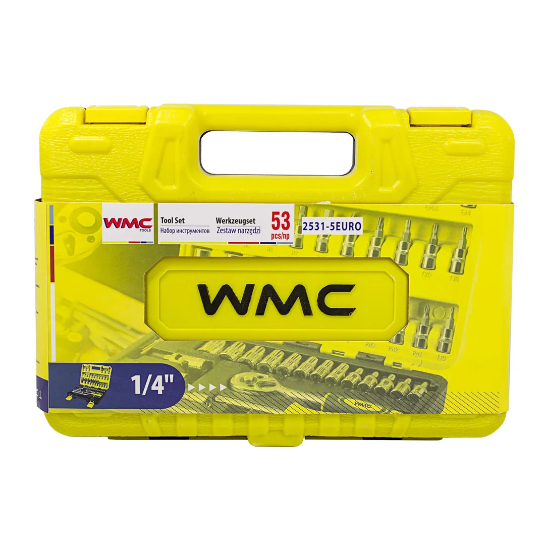 Набор инструментов 53 пр 1/4" 6-гр TOOLS WMC-2531-5 EURO