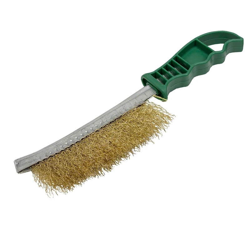 Щетка ручная по металлу с пластиковой ручкой, L общ-250 мм, L раб.-140 мм RockForce RF-HB140