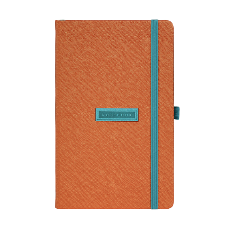 Блокнот "Shell tangerine", А5, 96 листов, оранжевый, срез голубой