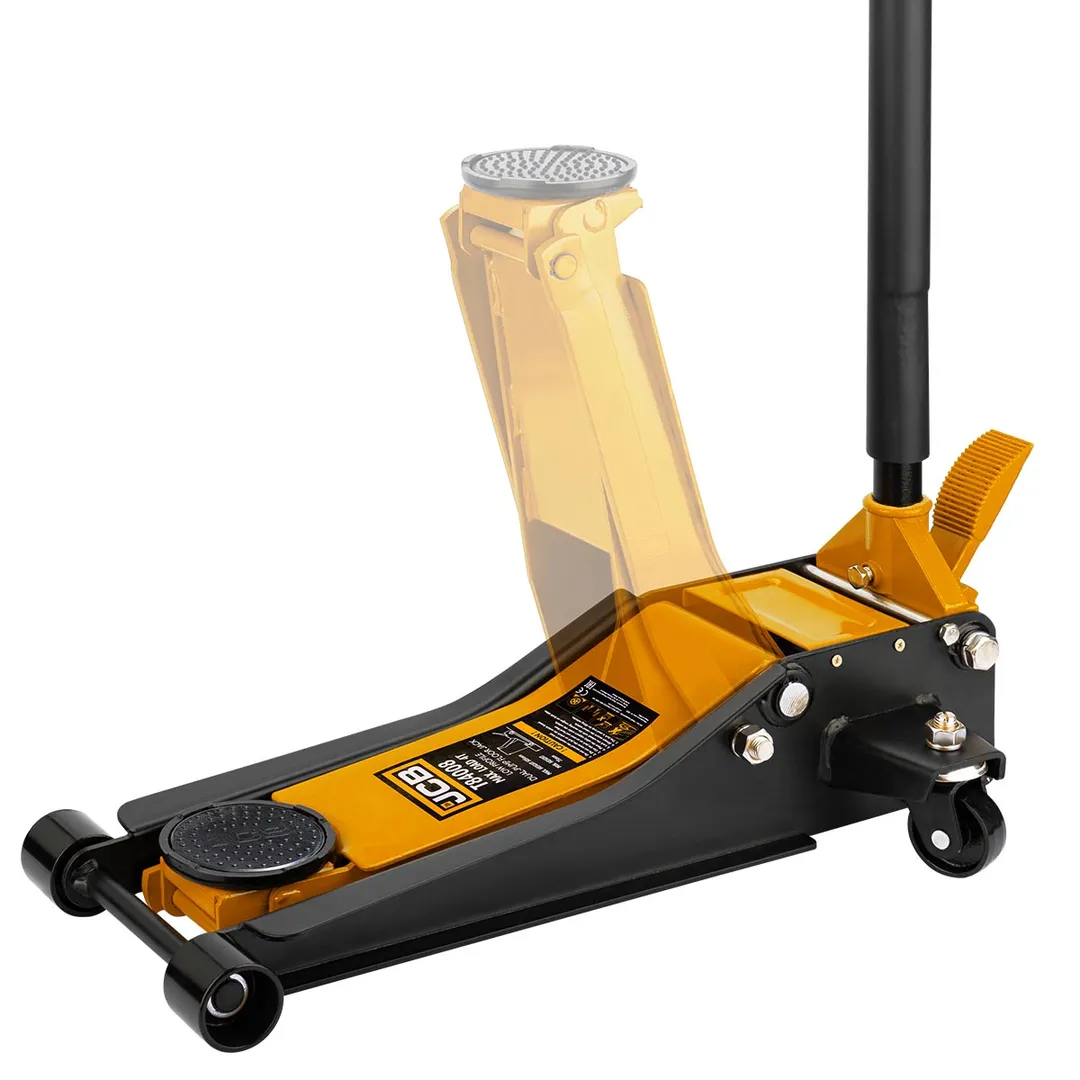 Домкрат подкатной гидравлический 4 т, 75-505 мм, низкопрофильный JCB JCB-T84008