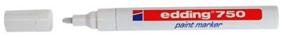Маркер перм. на нитриловой краске "750" Edding, белый WUMAX 09679153750