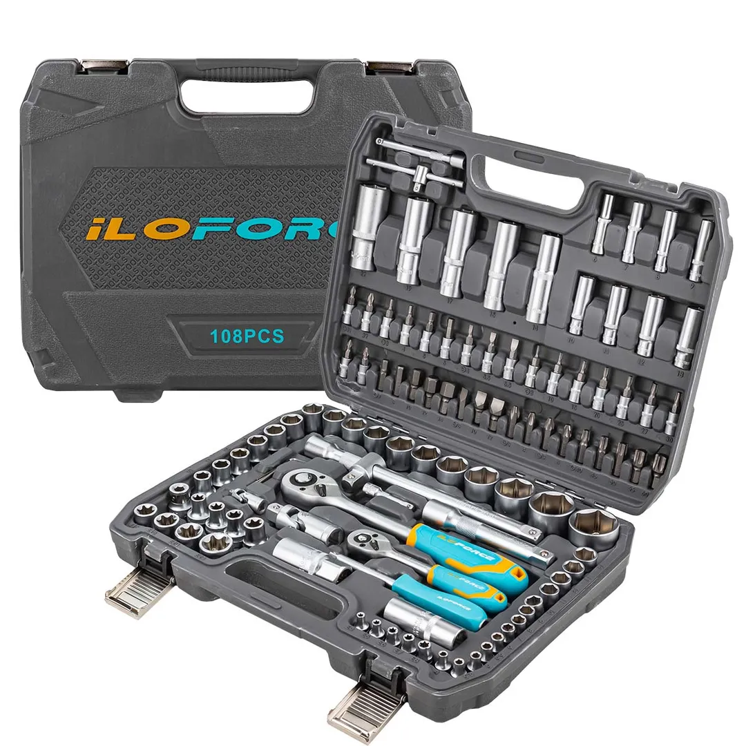 Набор инструментов 108 пр. 1/4"&1/2" ILOforce IF-41082-5