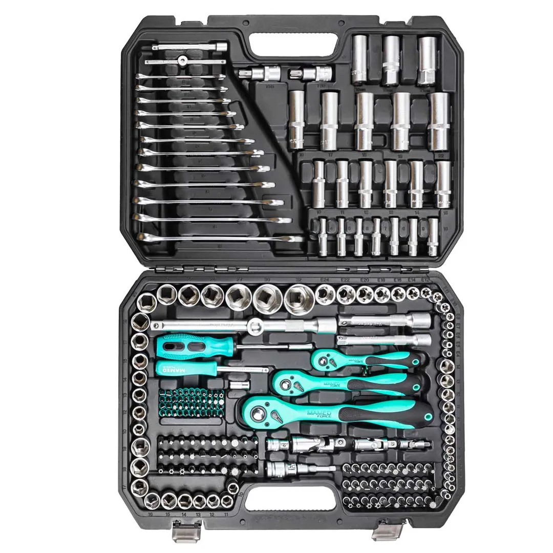 Набор инструментов 218 пр. 1/4"&3/8"&1/2", 6-гр. MAMEDFORCE MF-42182-5