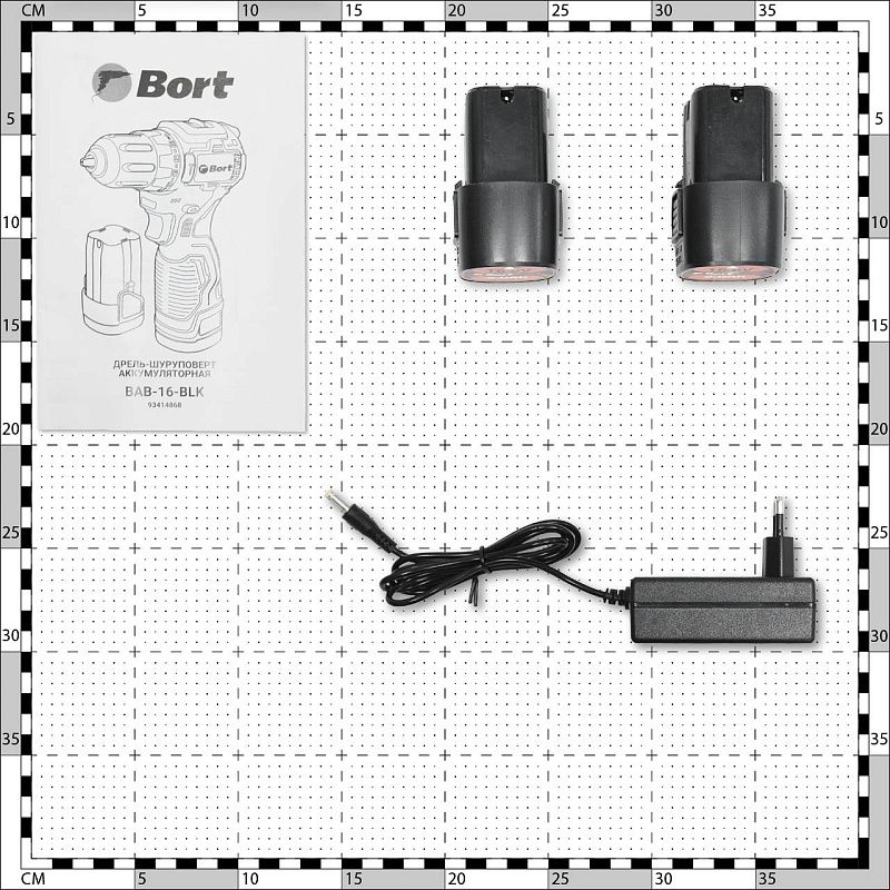 Дрель-шуруповерт аккумуляторная BAB-16-BLK BORT 93414868